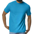 Sapphire Blue - Side - Gildan Mens Midweight Soft Touch T-Shirt