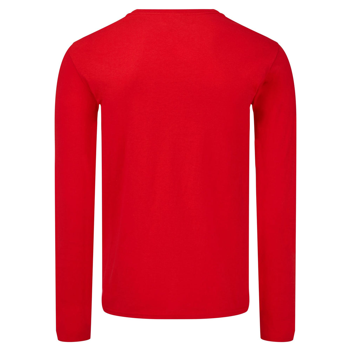 Red - Back - Fruit Of The Loom Mens Iconic Long-Sleeved T-Shirt