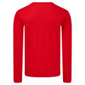 Red - Back - Fruit of the Loom Mens Iconic Long-Sleeved T-Shirt