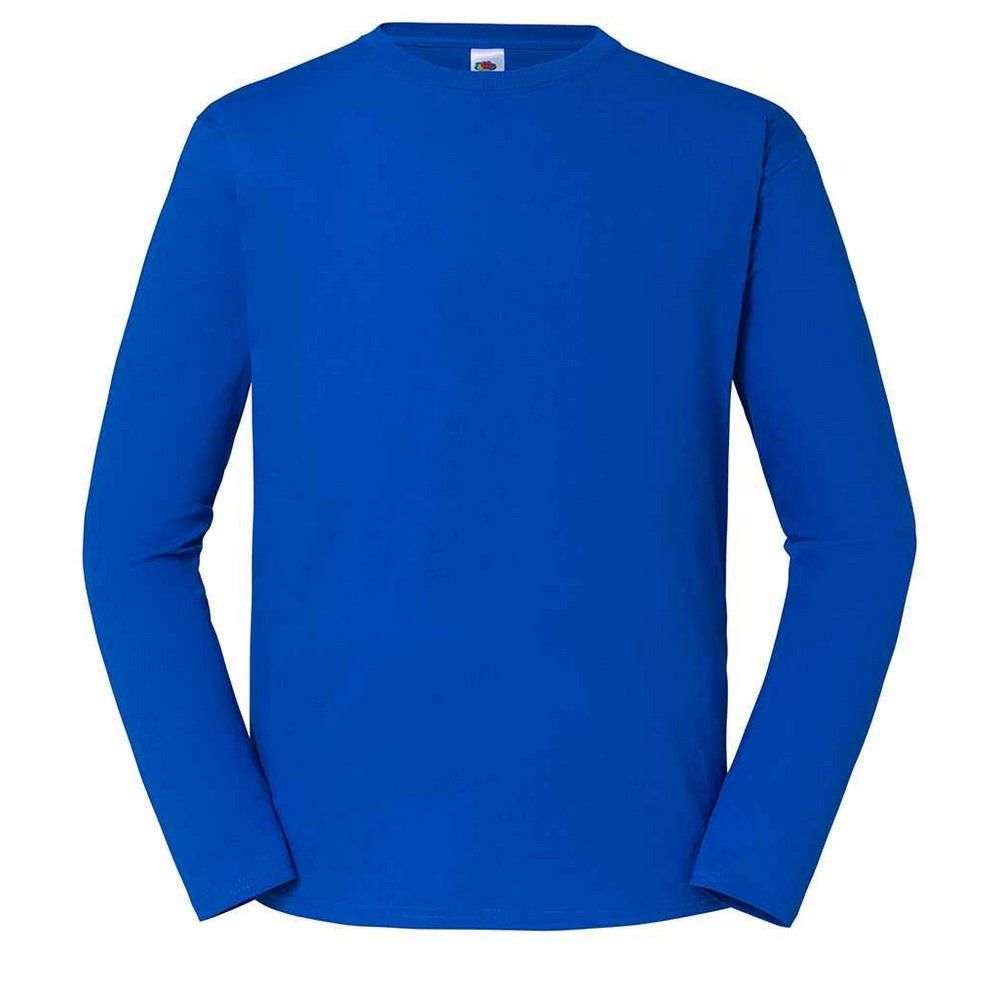 Royal Blue - Front - Fruit Of The Loom Mens Iconic Long-Sleeved T-Shirt