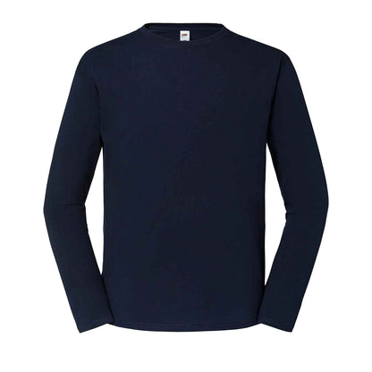 Deep Navy - Front - Fruit Of The Loom Mens Iconic Long-Sleeved T-Shirt