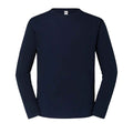 Deep Navy - Front - Fruit of the Loom Mens Iconic Long-Sleeved T-Shirt