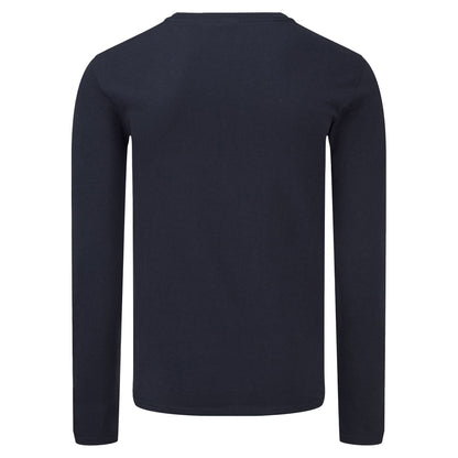 Deep Navy - Back - Fruit Of The Loom Mens Iconic Long-Sleeved T-Shirt