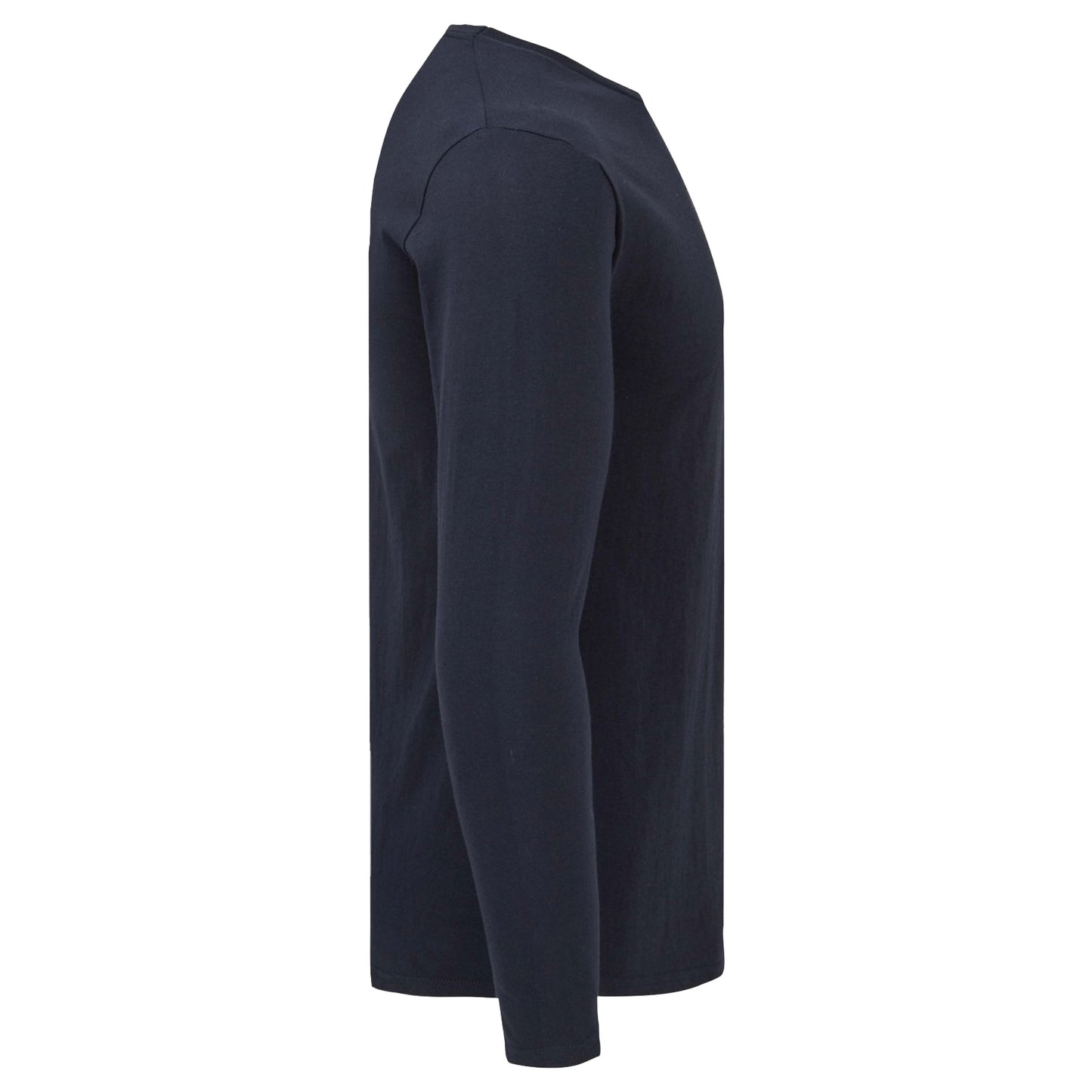 Deep Navy - Side - Fruit Of The Loom Mens Iconic Long-Sleeved T-Shirt