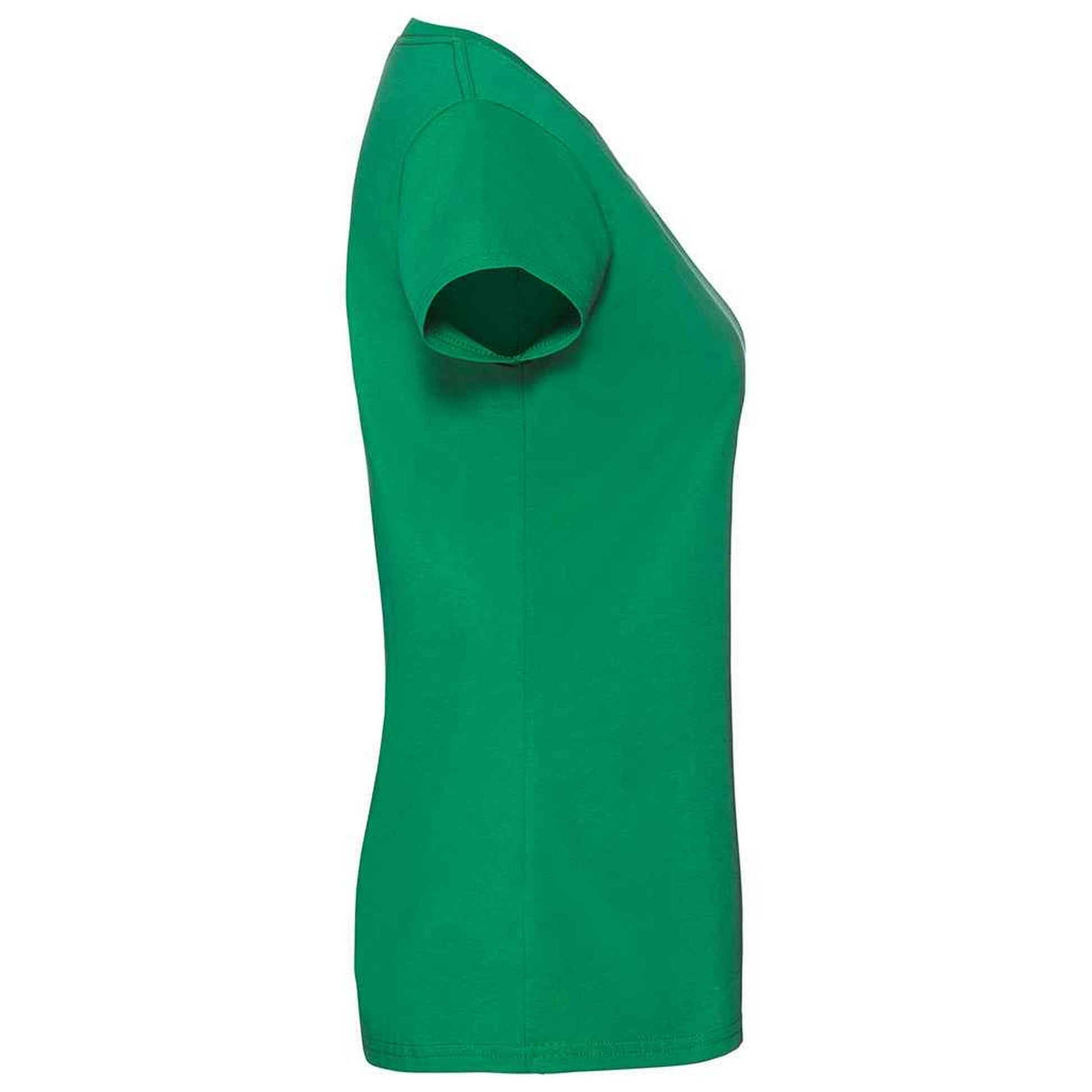 Kelly Green - Side - Fruit Of The Loom Womens-Ladies Iconic Ringspun Cotton T-Shirt