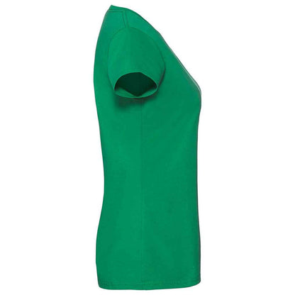 Kelly Green - Side - Fruit Of The Loom Womens-Ladies Iconic Ringspun Cotton T-Shirt