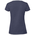 Navy - Back - Fruit Of The Loom Womens-Ladies Iconic Ringspun Cotton T-Shirt