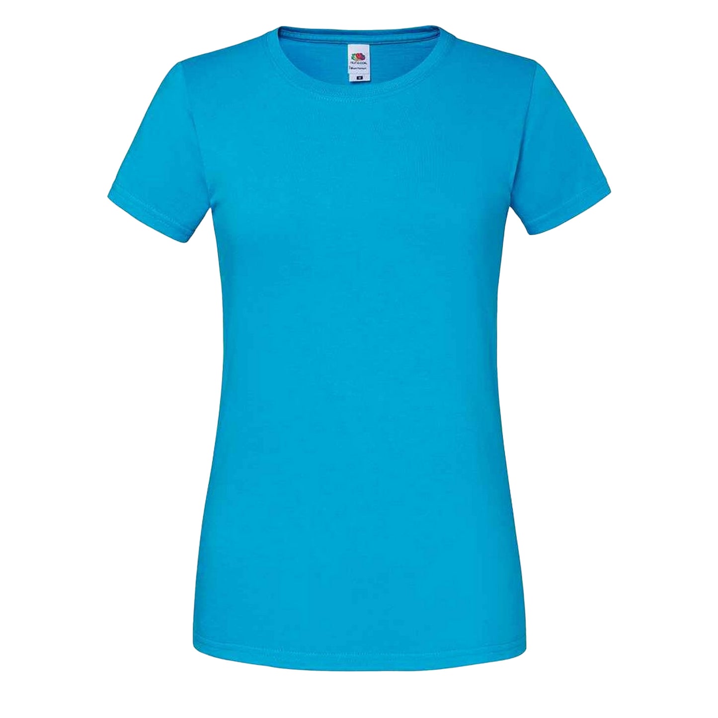 Azure - Front - Fruit Of The Loom Womens-Ladies Iconic Ringspun Cotton T-Shirt