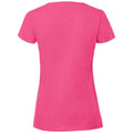 Fuchsia - Back - Fruit Of The Loom Womens-Ladies Iconic Ringspun Cotton T-Shirt