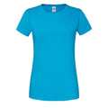 Azure - Front - Fruit Of The Loom Womens-Ladies Iconic Ringspun Cotton T-Shirt