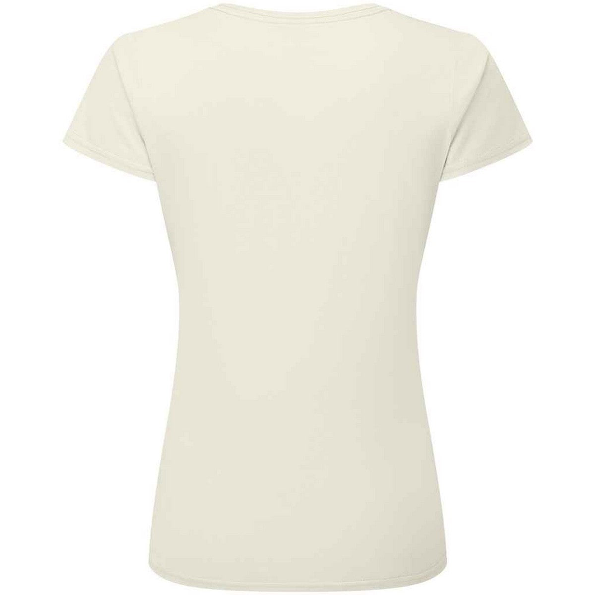 Natural - Back - Fruit Of The Loom Womens-Ladies Iconic Ringspun Cotton T-Shirt