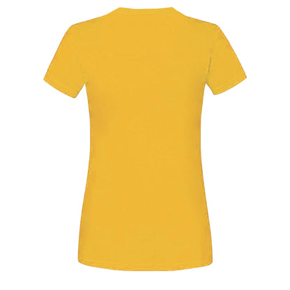 Sunflower - Back - Fruit Of The Loom Womens-Ladies Iconic Ringspun Cotton T-Shirt