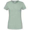 Sage - Front - Fruit Of The Loom Womens-Ladies Iconic Ringspun Cotton T-Shirt