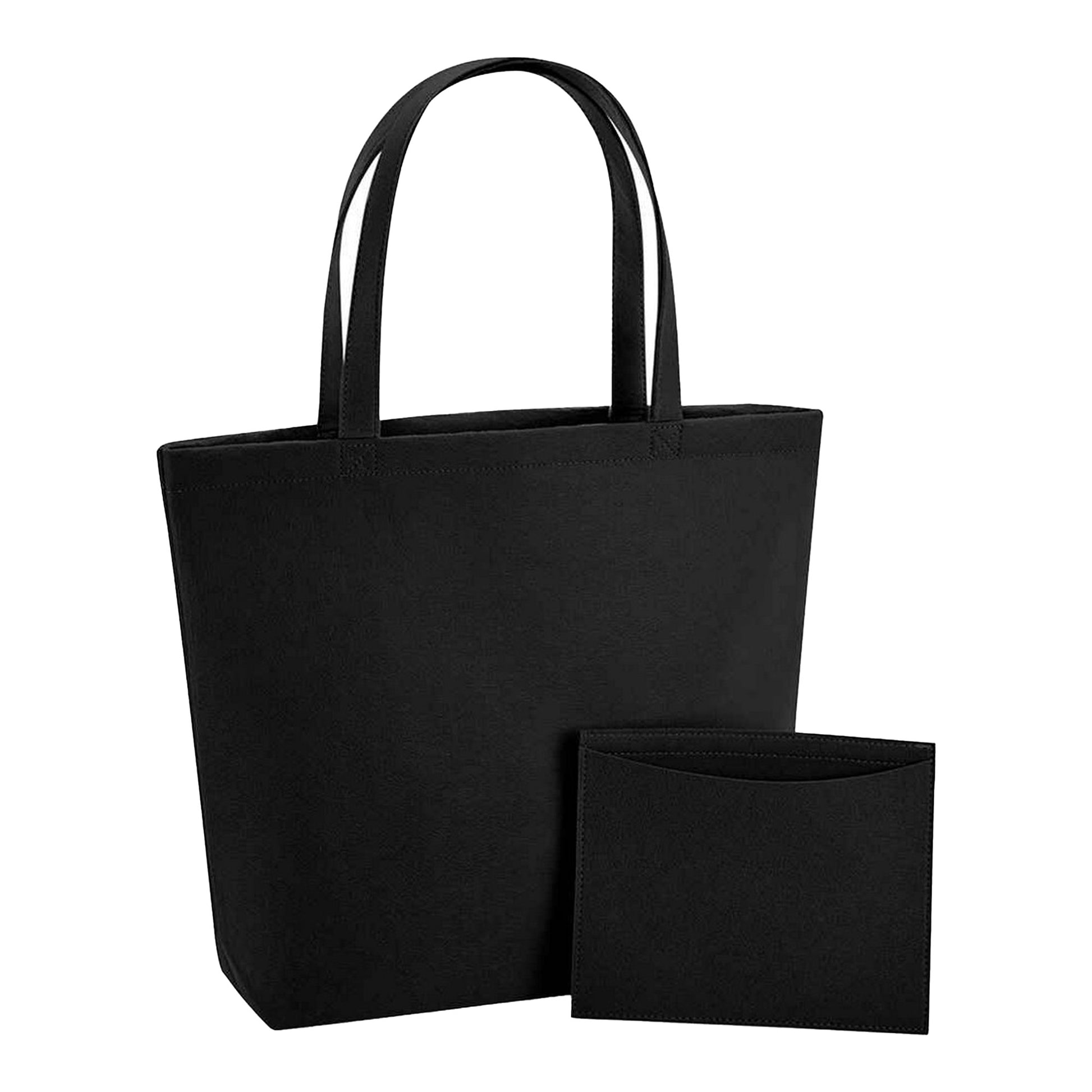 Black - Front - Bagbase Felt Shopper