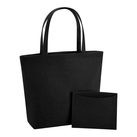 Black - Front - Bagbase Felt Shopper