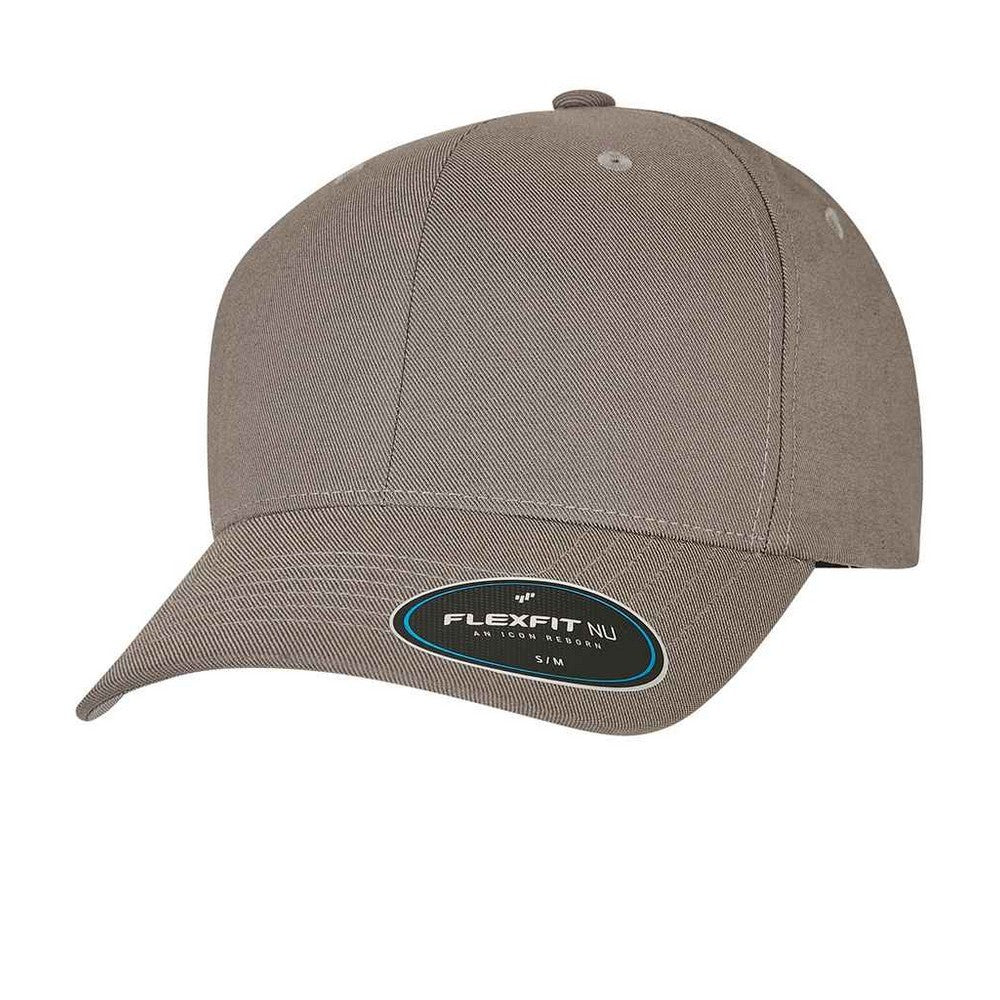 Grey - Front - Flexfit NU Baseball Cap