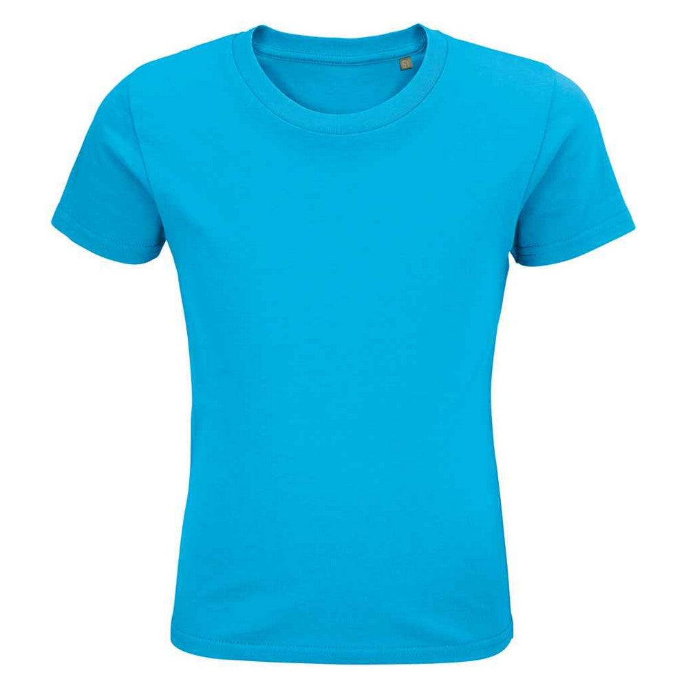 Aqua - Front - SOLS Childrens-Kids Pioneer Organic T-Shirt