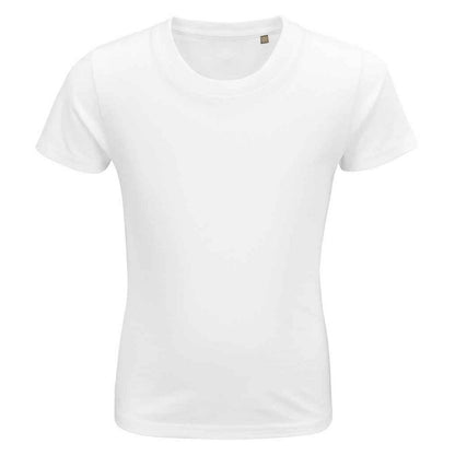 White - Front - SOLS Childrens-Kids Pioneer Organic T-Shirt