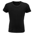 Deep Black - Front - SOLS Childrens-Kids Pioneer Organic T-Shirt