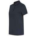 Navy - Back - Henbury Womens-Ladies Recycled Polyester Polo Shirt