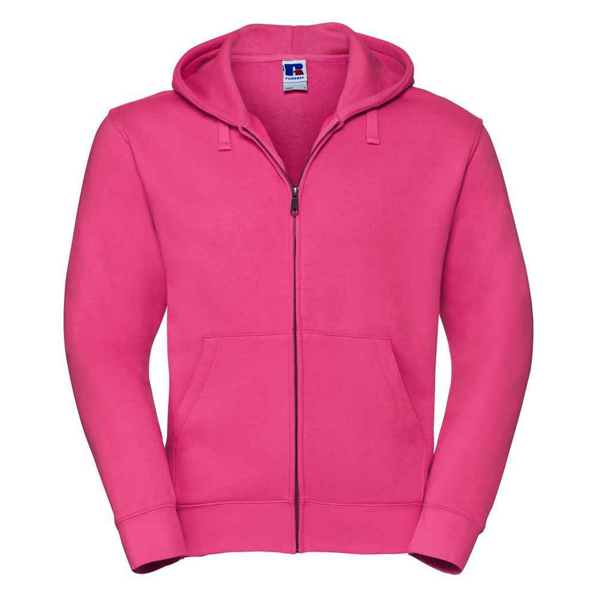 Fuchsia - Side - Russell Mens Authentic Hooded Sweatshirt