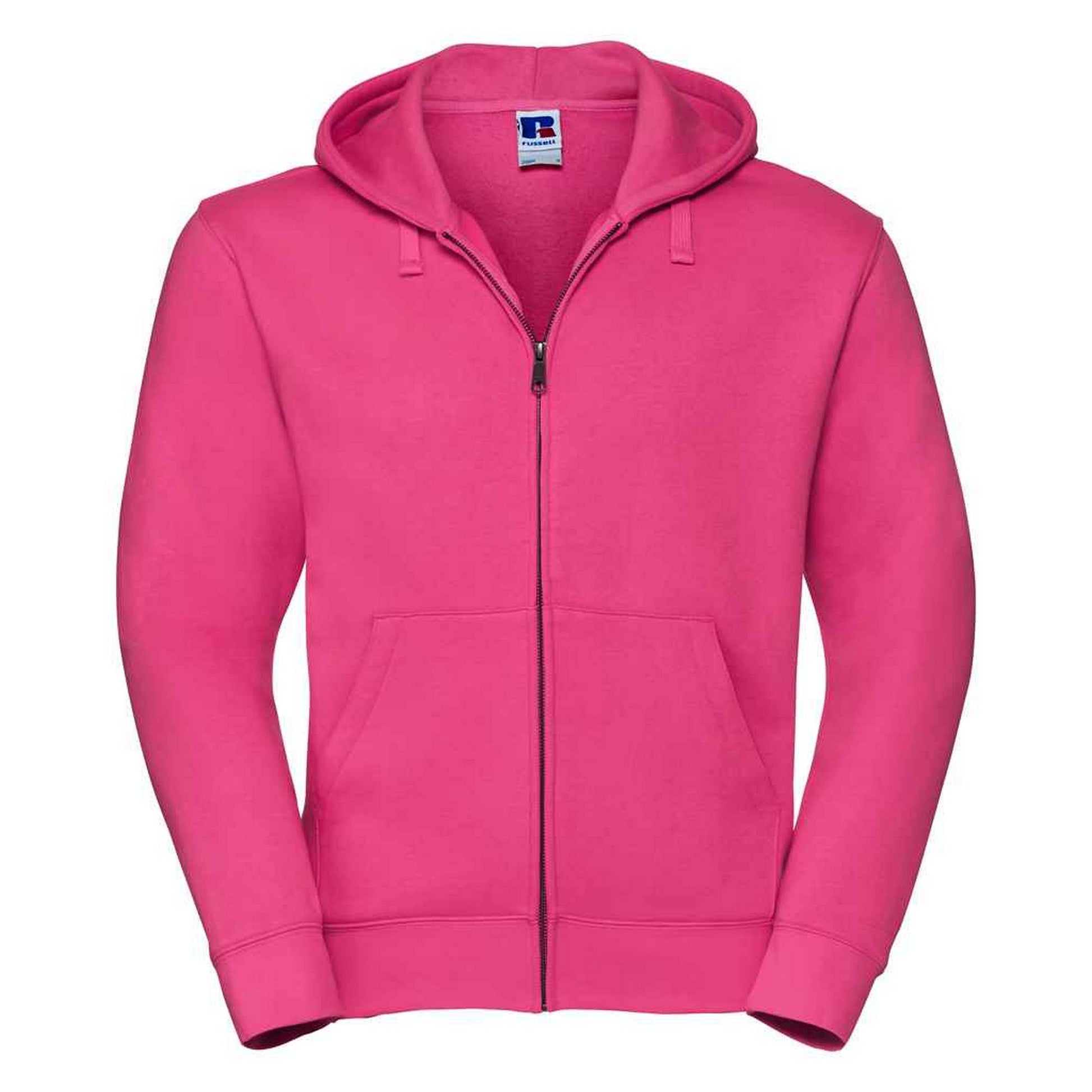 Fuchsia - Side - Russell Mens Authentic Hooded Sweatshirt