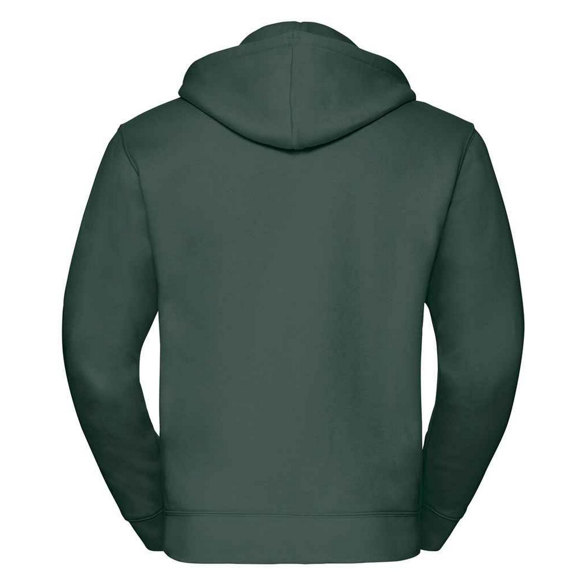 Bottle Green - Back - Russell Mens Authentic Hooded Sweatshirt