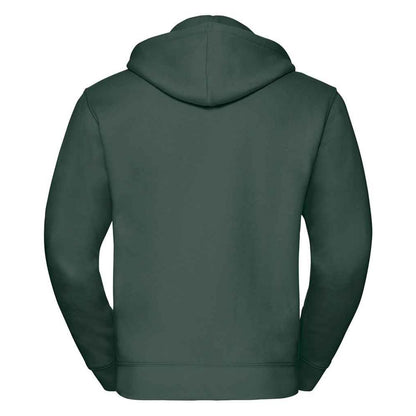 Bottle Green - Back - Russell Mens Authentic Hooded Sweatshirt