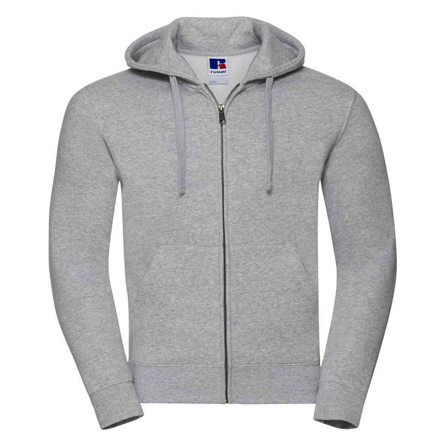 Light Oxford - Front - Russell Mens Authentic Hooded Sweatshirt