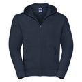 French Navy - Front - Russell Mens Authentic Hooded Sweatshirt