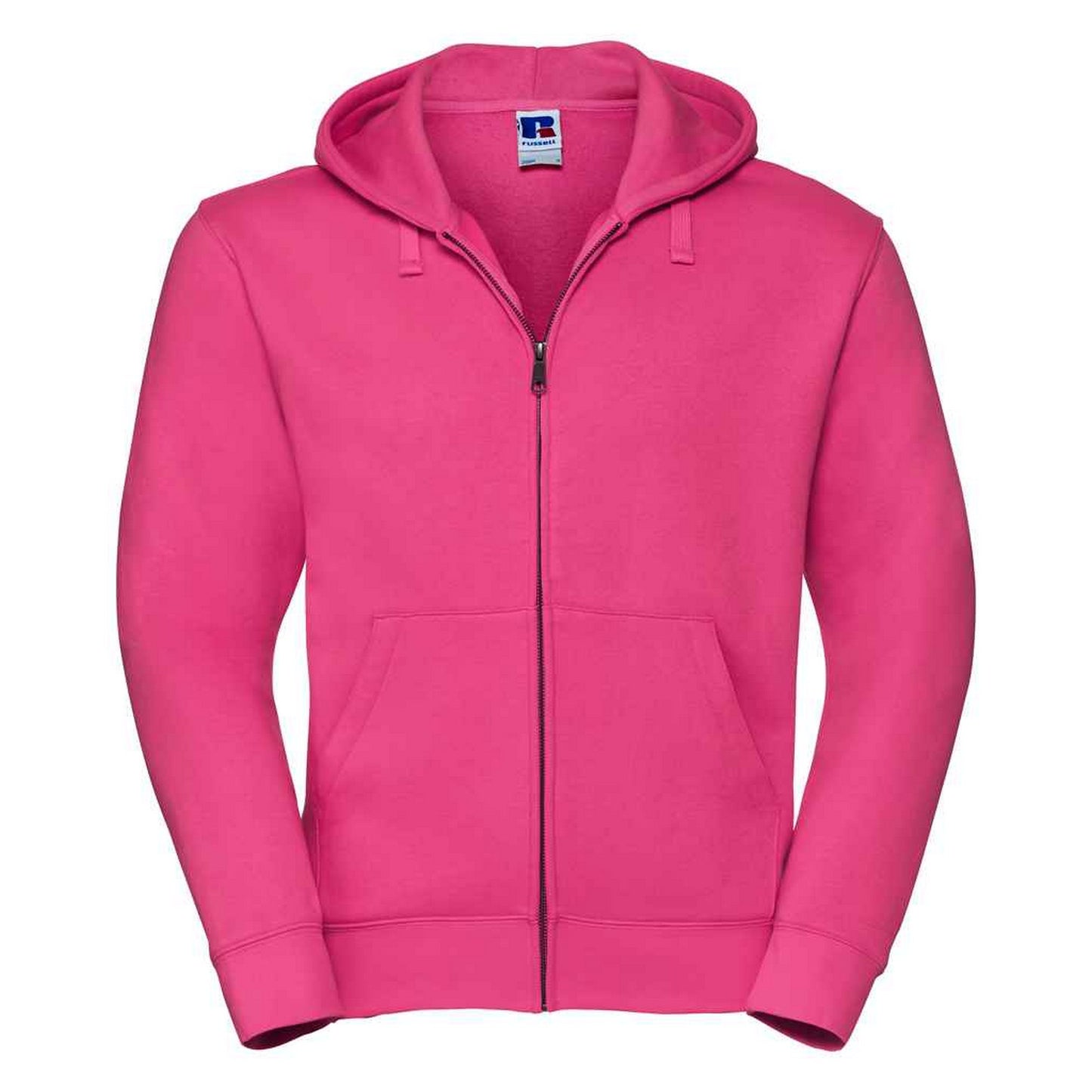 Fuchsia - Front - Russell Mens Authentic Hooded Sweatshirt