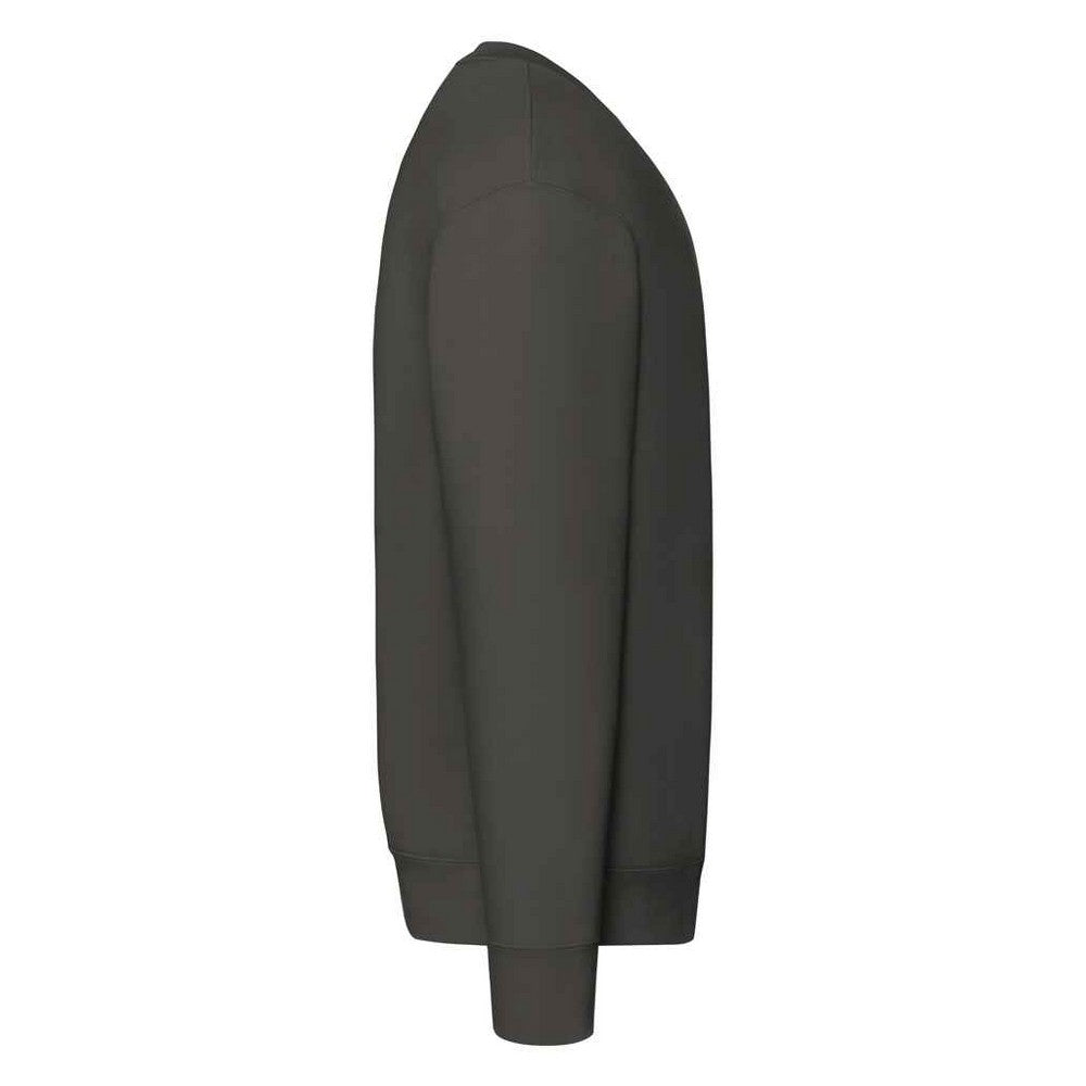 Charcoal - Side - Fruit of the Loom Mens Premium Drop Shoulder Sweatshirt