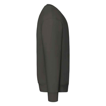 Charcoal - Side - Fruit of the Loom Mens Premium Drop Shoulder Sweatshirt
