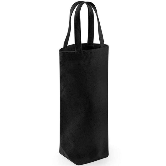 Black - Front - Westford Mill Fairtrade Bottle Bag