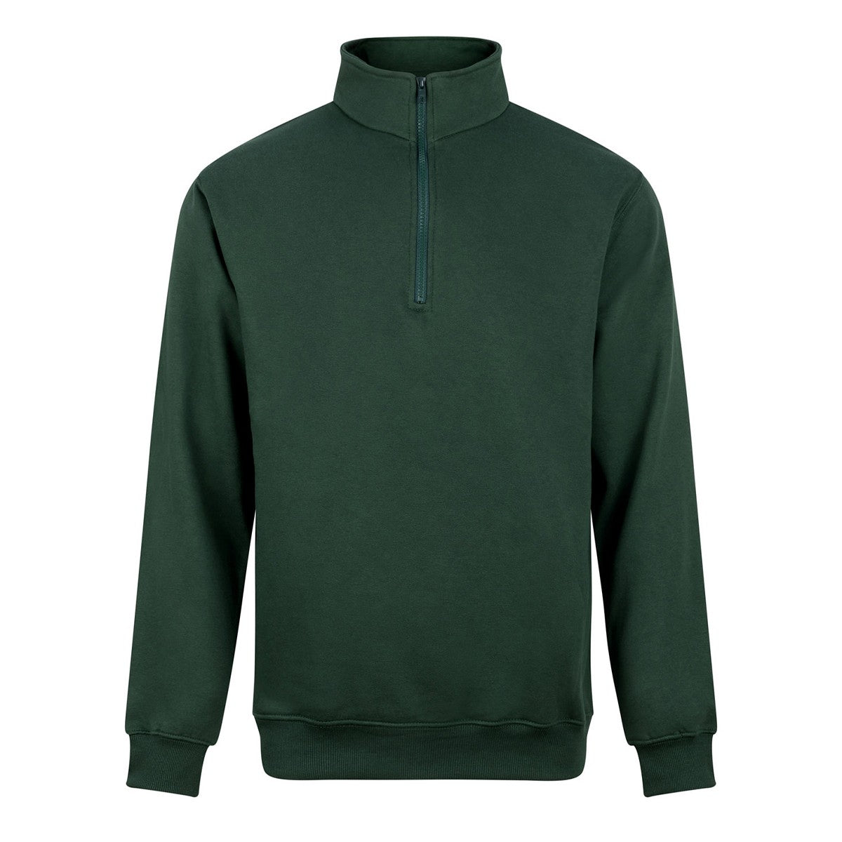 Bottle Green - Front - PRO RTX Mens Quarter Zip Sweatshirt