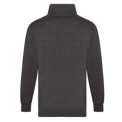Charcoal - Back - PRO RTX Mens Quarter Zip Sweatshirt