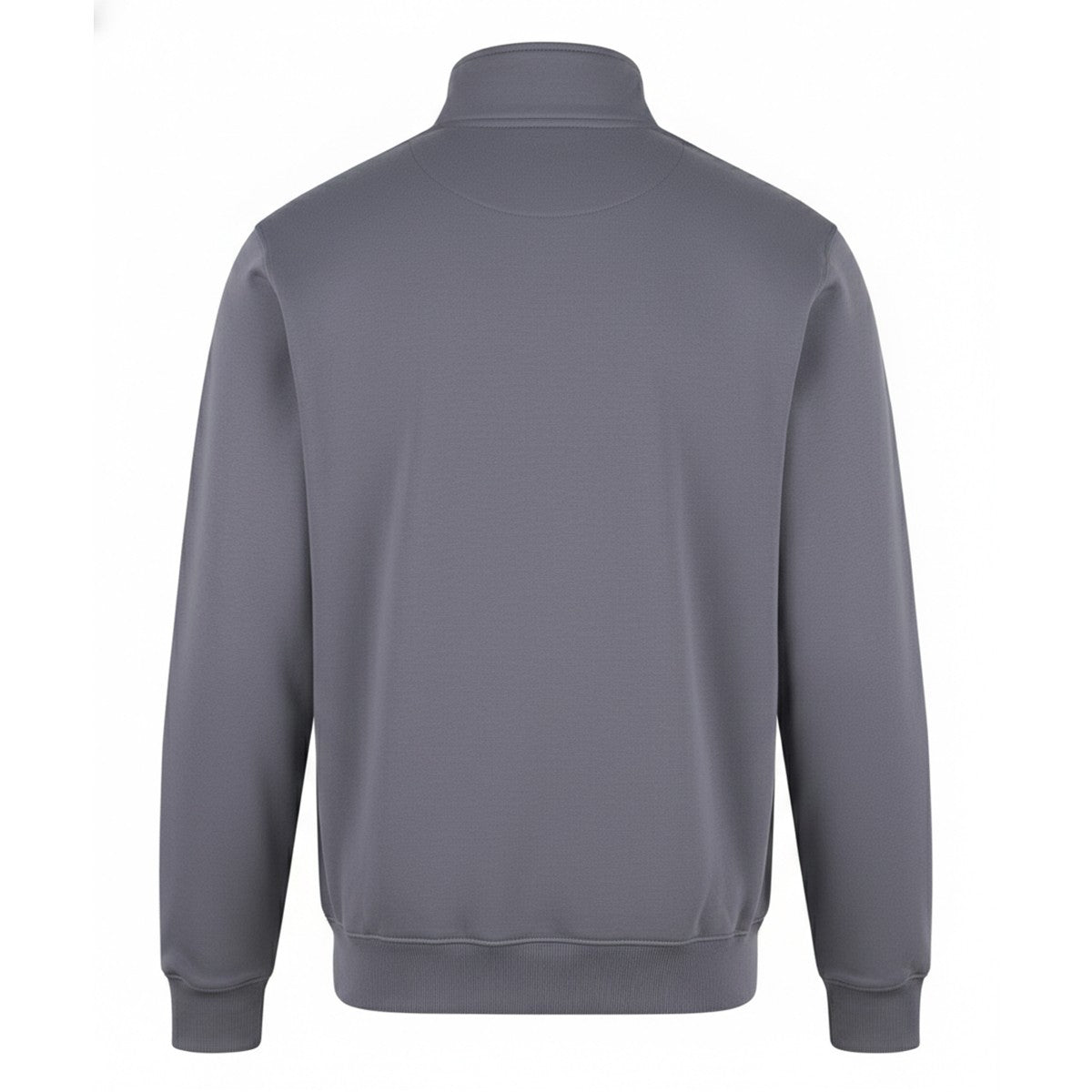 Solid Grey - Back - PRO RTX Mens Quarter Zip Sweatshirt
