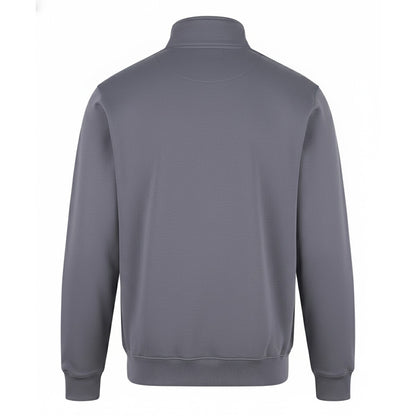 Solid Grey - Back - PRO RTX Mens Quarter Zip Sweatshirt