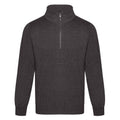Charcoal - Front - PRO RTX Mens Quarter Zip Sweatshirt