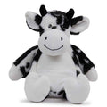 Black-White - Front - Mumbles Zippie Cow Plush Toy