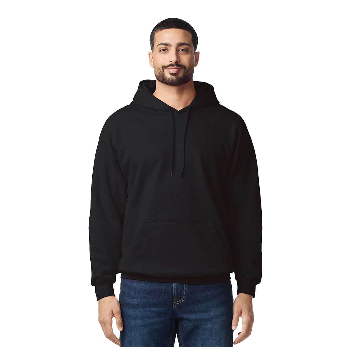 Black - Side - Gildan Mens Softstyle Midweight Hoodie