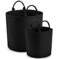 Black - Back - Bagbase Felt Laundry Basket
