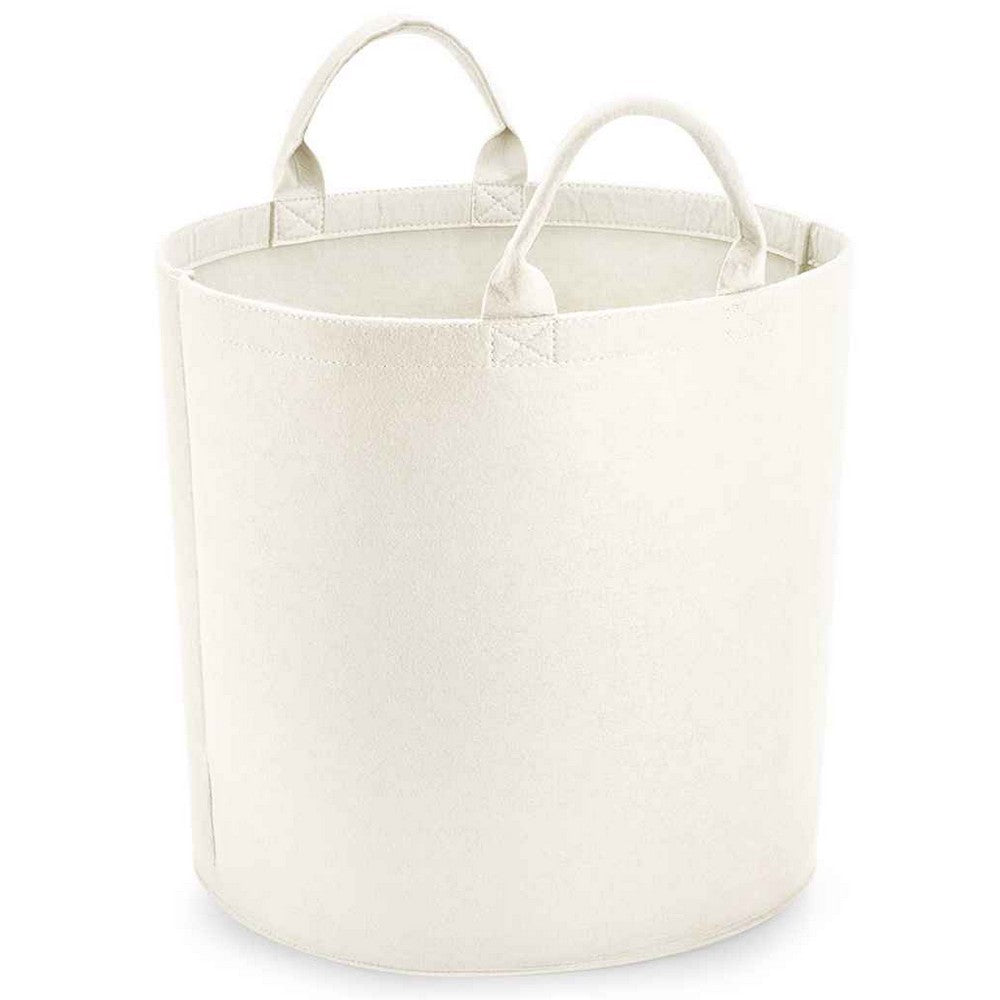 Soft White - Front - Bagbase Felt Laundry Basket