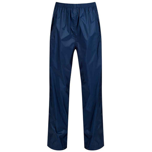 Navy - Front - Regatta Womens-Ladies Pro Waterproof Packaway Over Trousers