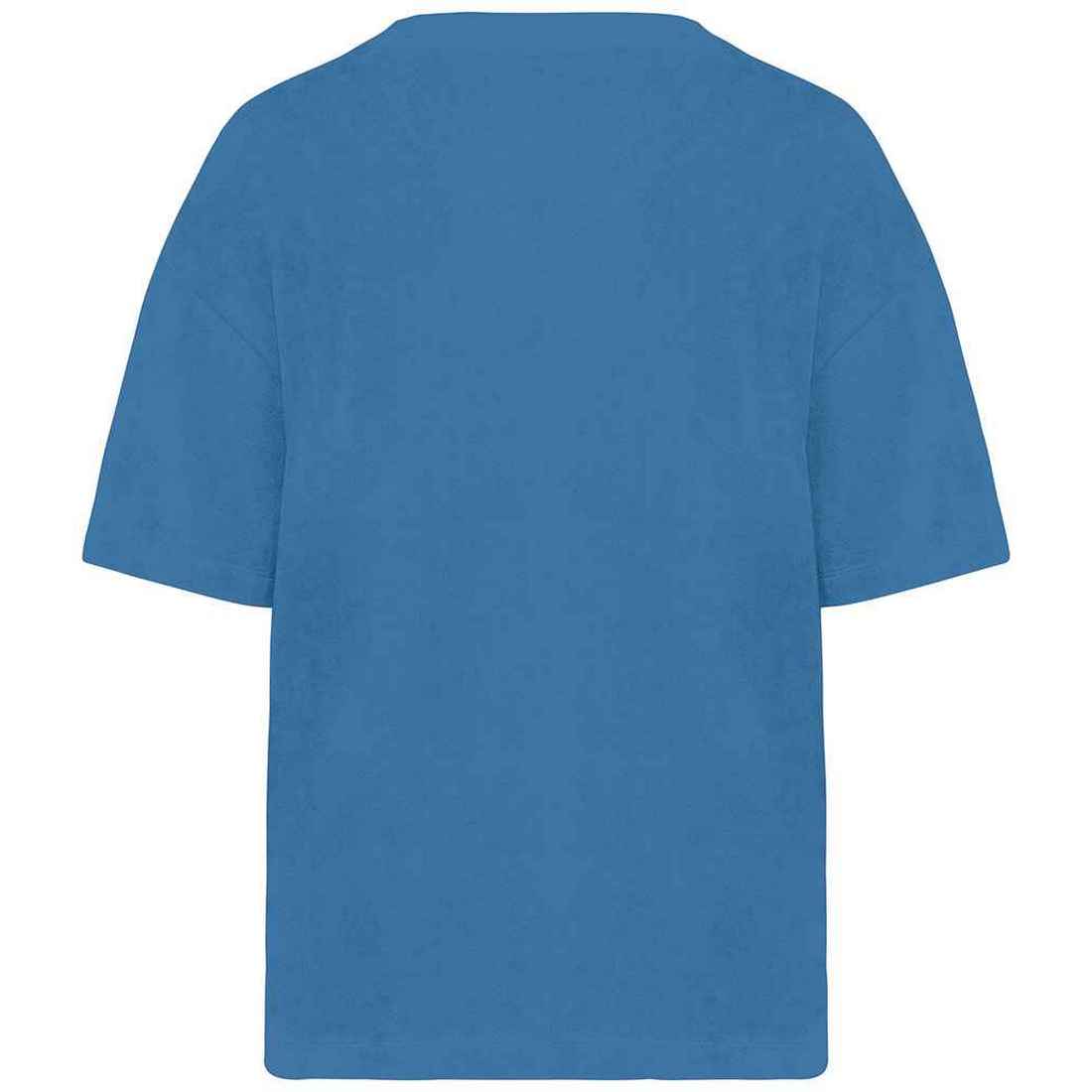 Riviera Blue - Back - Native Spirit Womens-Ladies Terrycloth T-Shirt