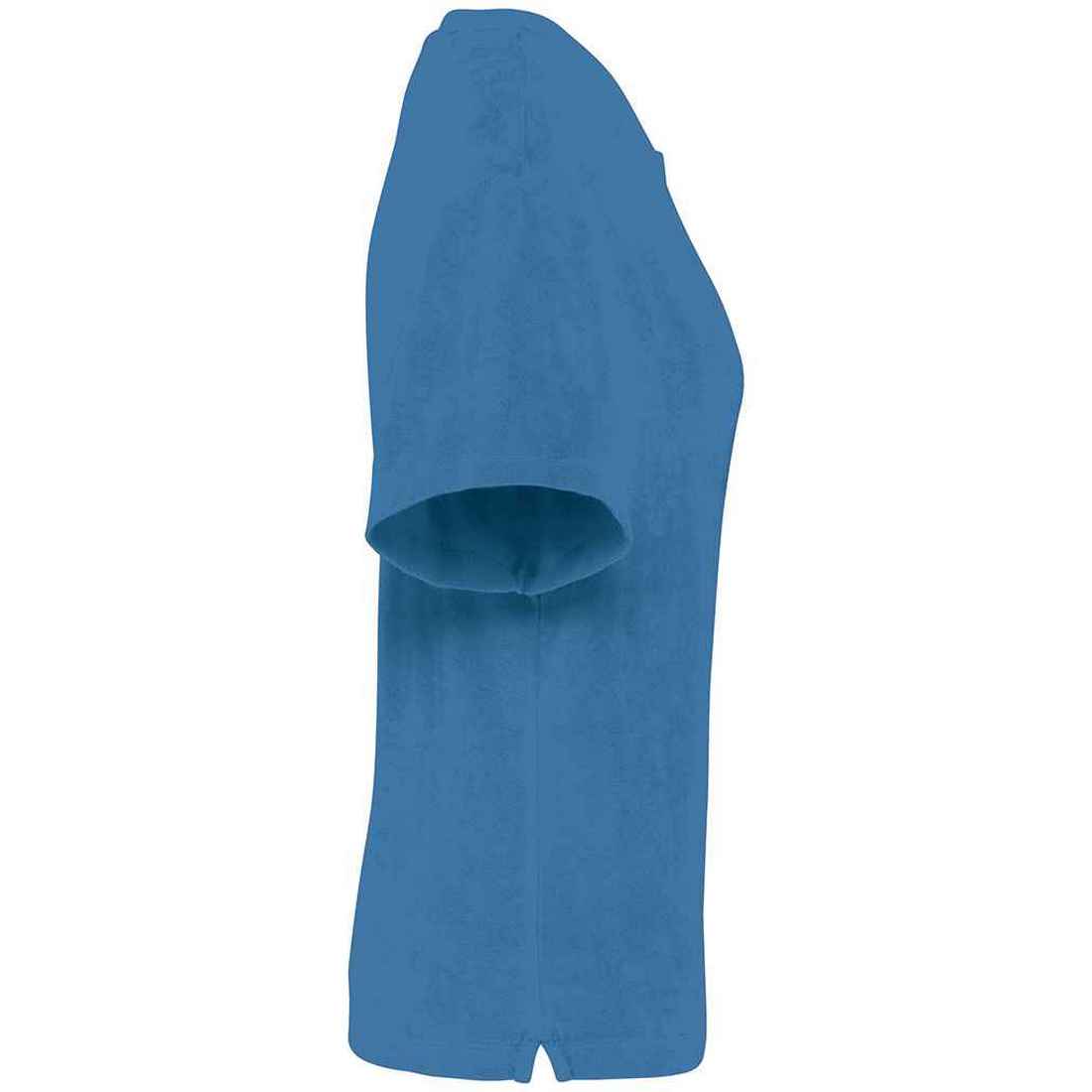 Riviera Blue - Side - Native Spirit Womens-Ladies Terrycloth T-Shirt