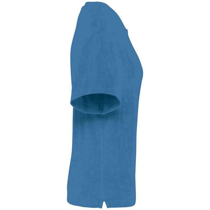 Riviera Blue - Side - Native Spirit Womens-Ladies Terrycloth T-Shirt