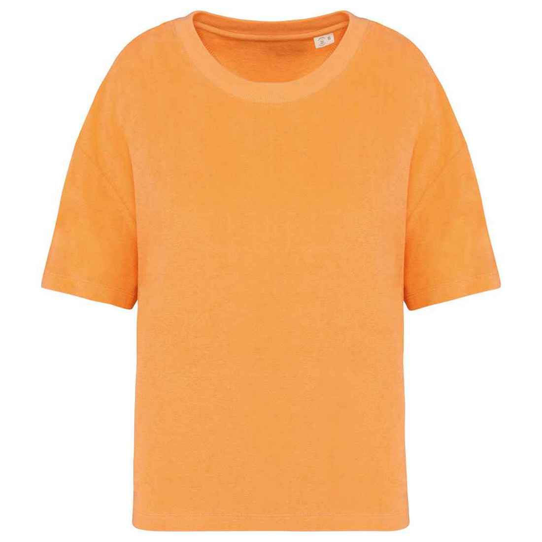 Apricot - Front - Native Spirit Womens-Ladies Terrycloth T-Shirt