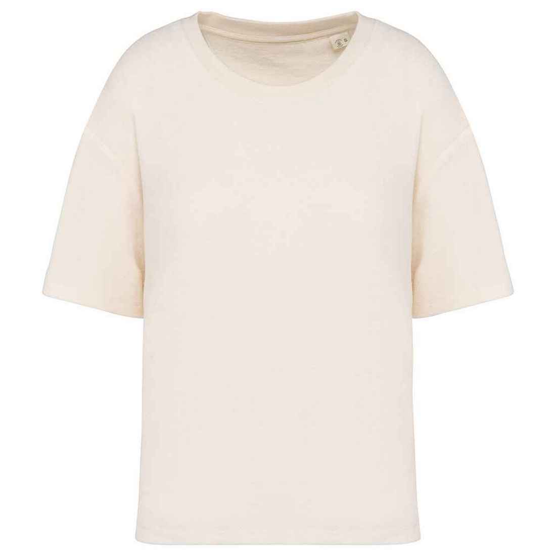 Ivory - Front - Native Spirit Womens-Ladies Terrycloth T-Shirt