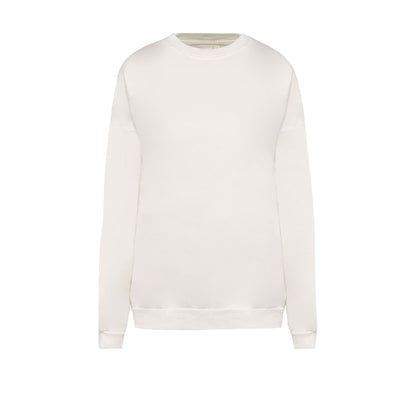 Washed Ivory - Front - Native Spirit Unisex Adult Terrycloth Oversized Sweatshirt